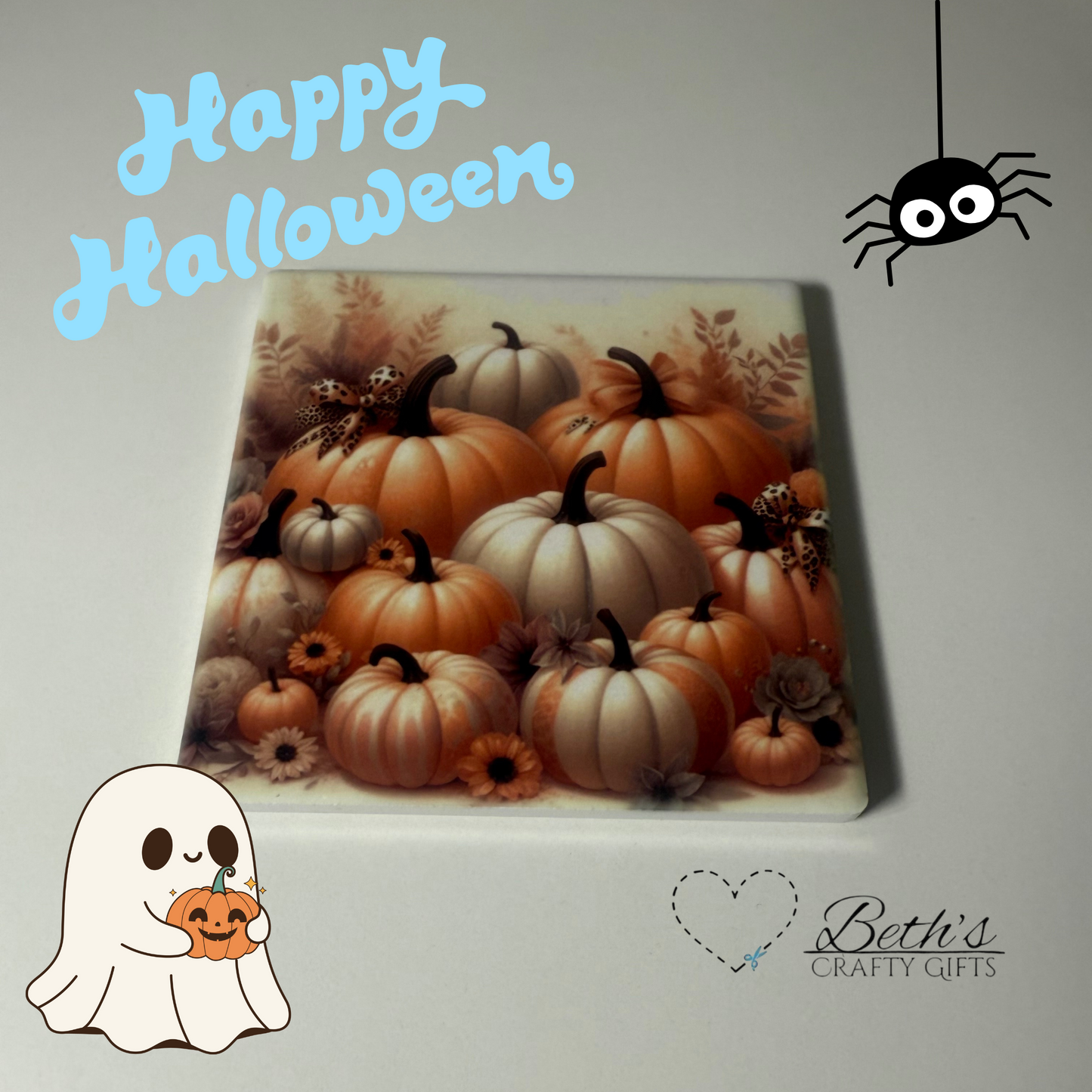 Peachy Pumpkin coaster