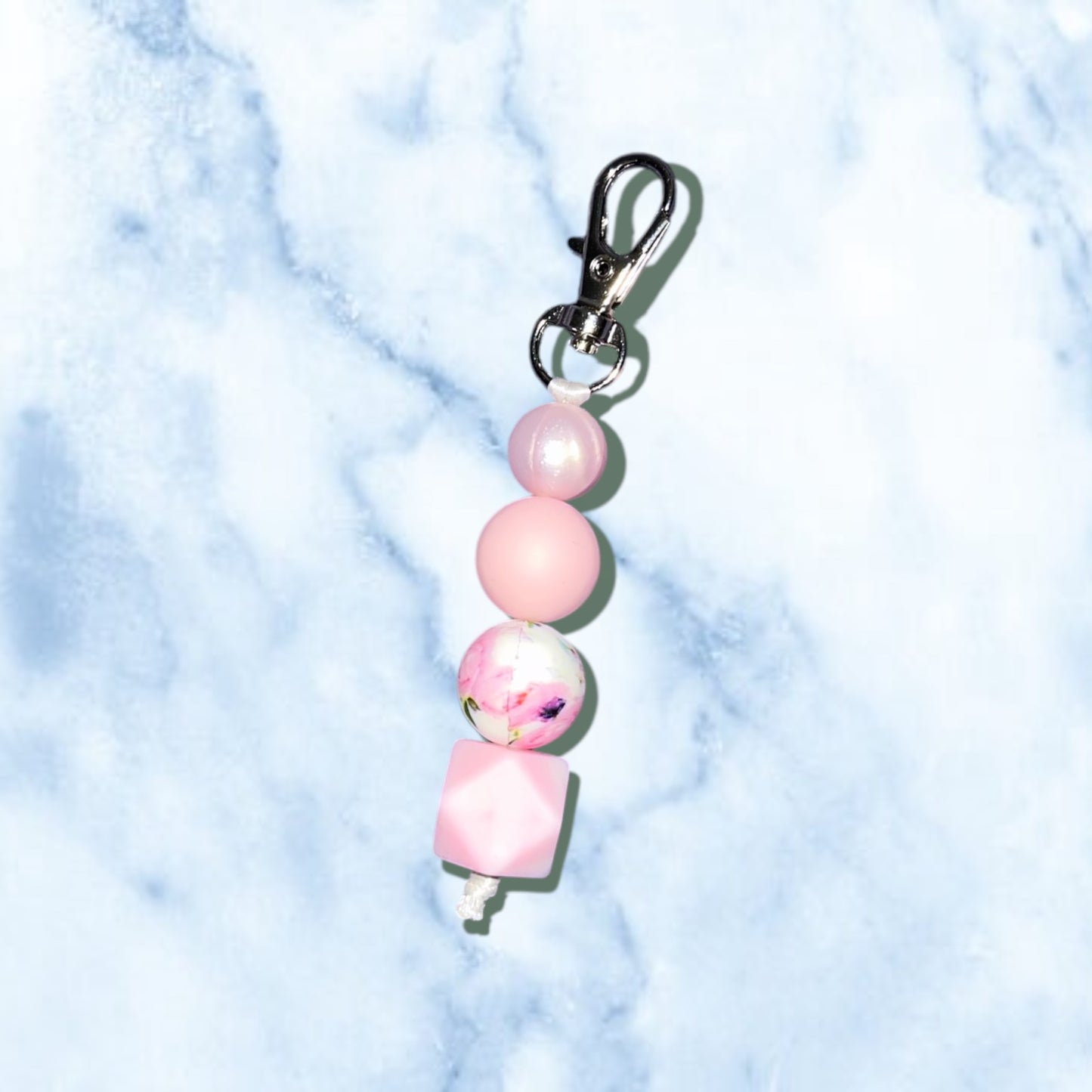 Pink Floral wristlet